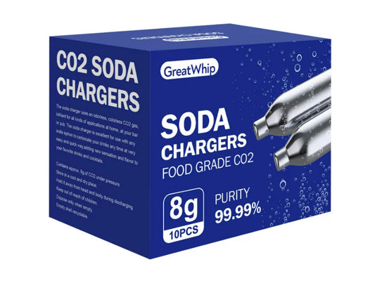 Soda Chargers Food Grade CO2 8 grams 25 pieces Purity 99.99%