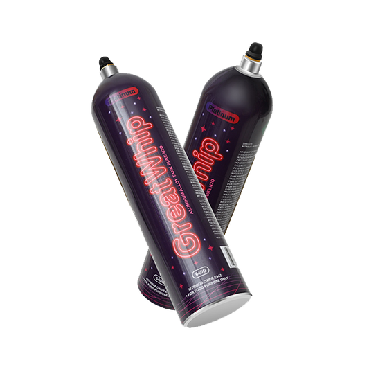 GreatWhip 640G Aluminum Whip Cream Chargers / N2O Cylinders